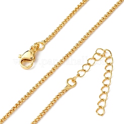 Collane con catena a maglie quadrate in ottone da 1.5 mm&nbsp;NJEW-C094-04G