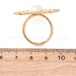 Bracciale aperto da donna con perline a conchiglia in acciaio inossidabile 304&nbsp;RJEW-E301-01D