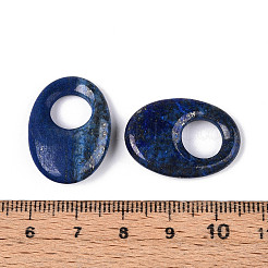 Natürliche Lapislazuli-Anhänger mit großem Loch&nbsp;G-N348-06A-01