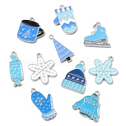 44 pendentif en alliage émaillé sur le thème de l'hiver&nbsp;ENAM-CJ0006-42