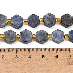 Natürliche blaue Fleck Jaspis Perlen Stränge&nbsp;G-F833-B16-01