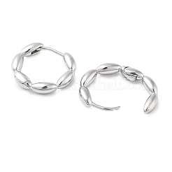 Orecchini a cerchio ovali in ottone da donna&nbsp;LS-EJEW-F347-01P-02