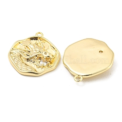 Colgante micropavé cubic zirconia de latón&nbsp;KK-P258-19G-01