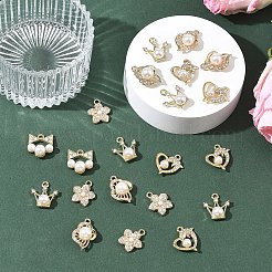 25 pieza de aleación de 5 estilos con colgantes de rhinestone.&nbsp;FIND-YW0013-01