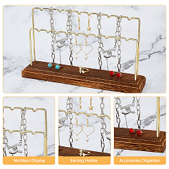 Présentoirs de boucles d'oreilles en fer à 2 niveau&nbsp;EDIS-WH0016-054