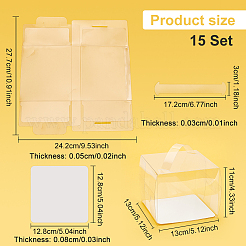 Faltbare transparente Kunststoff-Einzelkuchen-Geschenkverpackungsbox&nbsp;CON-WH0084-42C
