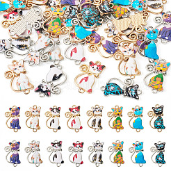 32pcs 16 styles de pendentifs en émail en alliage&nbsp;FIND-TA0004-80