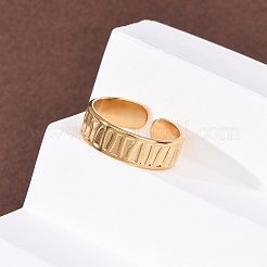 Anelli polsini aperti in acciaio inossidabile 304 per donna&nbsp;RJEW-K309-32C-G