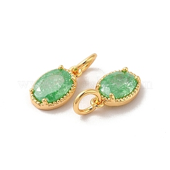 Echte 18 Karat vergoldete Messing Micro Pave Zirkonia Anhänger&nbsp;KK-M243-07G-04