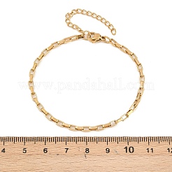 201 bracciali a catena rettangolare in acciaio inossidabile per donna&nbsp;BJEW-G767-01C-G