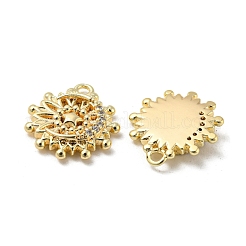 Ciondoli in ottone zirconi chiari micro pavé&nbsp;KK-H460-28G