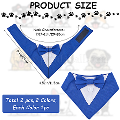 2 Stück 2 Stile Polyester Haustier Taschentuch&nbsp;AJEW-CP0008-69A