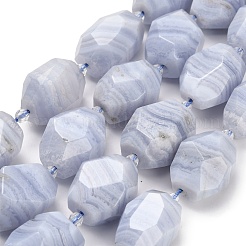 Natürlichen blauen Spitze Achat Perlen Stränge&nbsp;G-Z110-K01