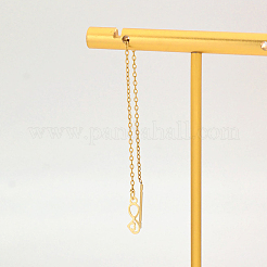 Minimalistischer Infinity-Ohrring aus Edelstahl mit Herz-Ohrring&nbsp;BJ1801