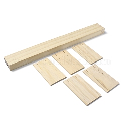 Présentoirs pour boucles d'oreilles en bois à 1 fente&nbsp;EDIS-R027-01B-01