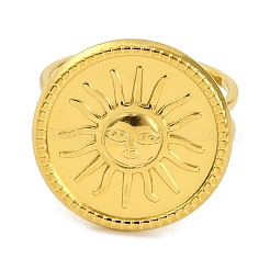 Anillos de puño abiertos de acero inoxidable 304 con revestimiento iónico (IP)&nbsp;RJEW-D081-01G