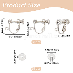36 vite in ottone sui risultati dell'orecchino a clip&nbsp;KK-SP0001-18P