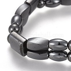 Bracciali elastici sintetici in ematite sintetica&nbsp;BJEW-O179-05