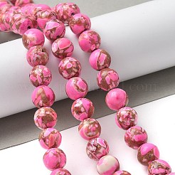 Brins de perles de jaspe impérial synthétique teint&nbsp;G-C168-02G