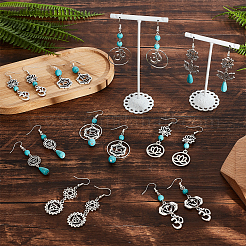 DIY-Sets zur Herstellung baumelnder Chakra-Ohrringe&nbsp;DIY-SC0019-72
