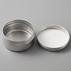 Flache runde Kerzendosen aus Aluminium&nbsp;AJEW-WH0312-59A