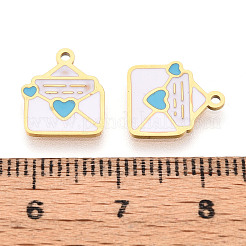 304 Edelstahl-Emaille-Anhänger&nbsp;STAS-T065-54G-01