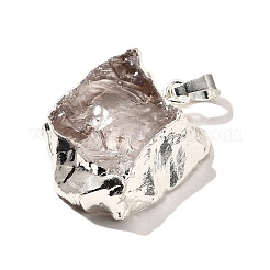 Pendenti in cristallo di quarzo grezzo naturale tinto&nbsp;G-G895-05S-01