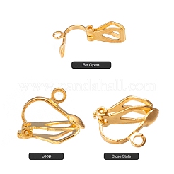 Bagues d'oreilles unies en laiton&nbsp;EC109-G