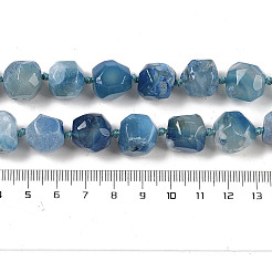 Natürliche blaue Kirschblüten-Achatperlenstränge&nbsp;G-NH0010-J02-01B