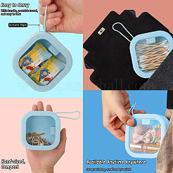 4 Stück 4 Farben multifunktionales Kunststoff-Organizer-Etui im Taschenformat mit Druckschalter&nbsp;CON-SP0001-09