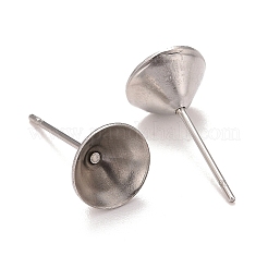 Boucles d'oreilles à tige en acier inoxydable 304&nbsp;X1-STAS-L238-082F-P