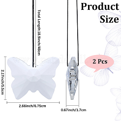 Attrape-soleil suspendu en verre en forme de papillon&nbsp;HJEW-WH20019-10B
