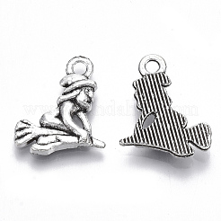 Pendentifs en alliage de style tibétain&nbsp;TIBE-N010-09AS-RS