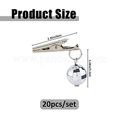 20 Stück Acryl-Spiegel-Discokugel-Hutclips&nbsp;HJEW-FH00309