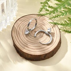 Creolen aus 304 Edelstahl mit Mikropavé und Zirkonia&nbsp;STAS-R004-03P-02