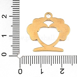 Anhänger aus emailliertem Edelstahl 304 mit Glitzer&nbsp;STAS-Z186-13G