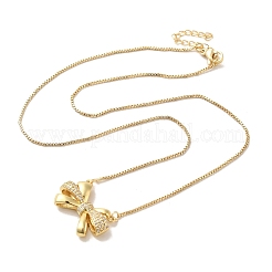 Colliers avec pendentif en zircone cubique transparent&nbsp;NJEW-G082-02B-G