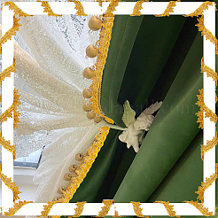 Ruban de dentelle polyester scintillant&nbsp;OCOR-WH0080-34B