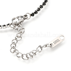 Bracelets à chaîne en acier inoxydable 304 avec strass&nbsp;AJEW-B004-01A