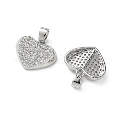 Pendenti in ottone con micro pavé di zirconi trasparenti per San Valentino&nbsp;KK-A299-18P