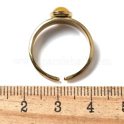 Runde Fingerringe aus Natursteinen&nbsp;RJEW-C119-10G