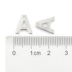 Anlaufgeschützte Alphabet-Anhänger aus Edelstahl 304&nbsp;STAS-O073-01