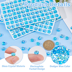 336 pièces galvanoplastie perles de verre&nbsp;EGLA-WH0007-01D