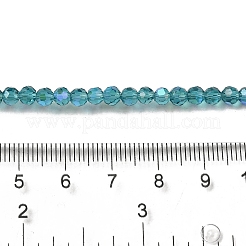 Chapelets de perles en verre transparent électrolytique&nbsp;EGLA-A035-T4mm-L12