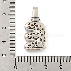 Messing micro pave klare zirkonia anhänger&nbsp;KK-B099-01P-E