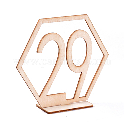 Cartes de numéros de table en bois&nbsp;AJEW-WH0021-29C