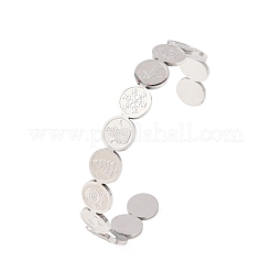 Braccialetti natalizi in acciaio inossidabile 201 per donna&nbsp;BJEW-T021-01F-P