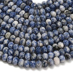 Natürliche blaue Fleck Jaspis Perlen Stränge&nbsp;G-Z111-A32