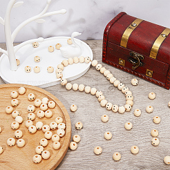 240 pièces de perles en bois imprimées&nbsp;WOOD-GF0002-05