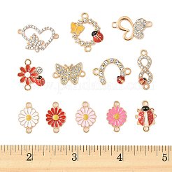 30 Stück 12 Stile Zinklegierung Emaille-Anschluss-Charms&nbsp;FIND-FS0004-42